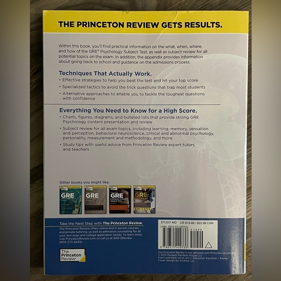 The Princeton Review - Cracking the GRE Psychology Subject Test - 8th edition - Picture 2 of 2